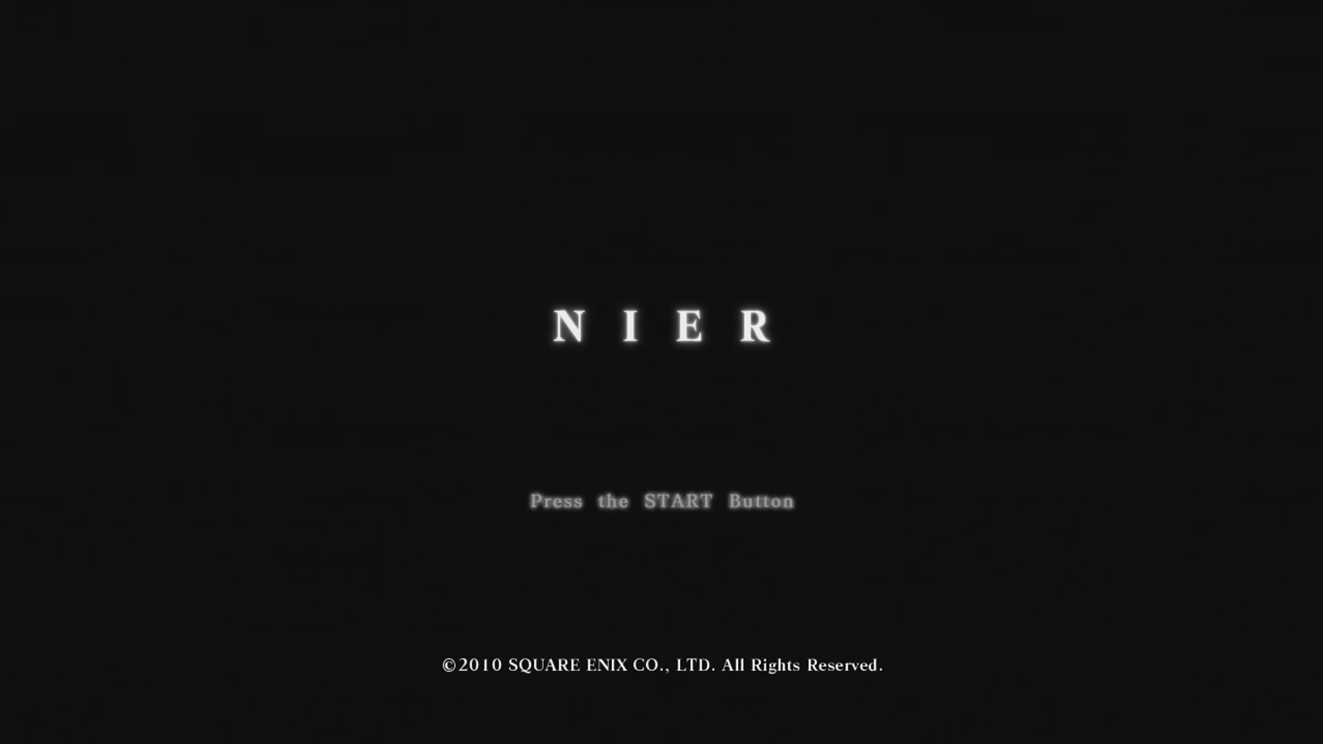 Nier title screen for Xbox 360